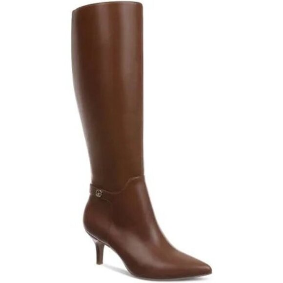 Charter Club Cruelaa Dress Boot Sz 6 Stiletto Cognac Faux Leather - Picture 1 of 11
